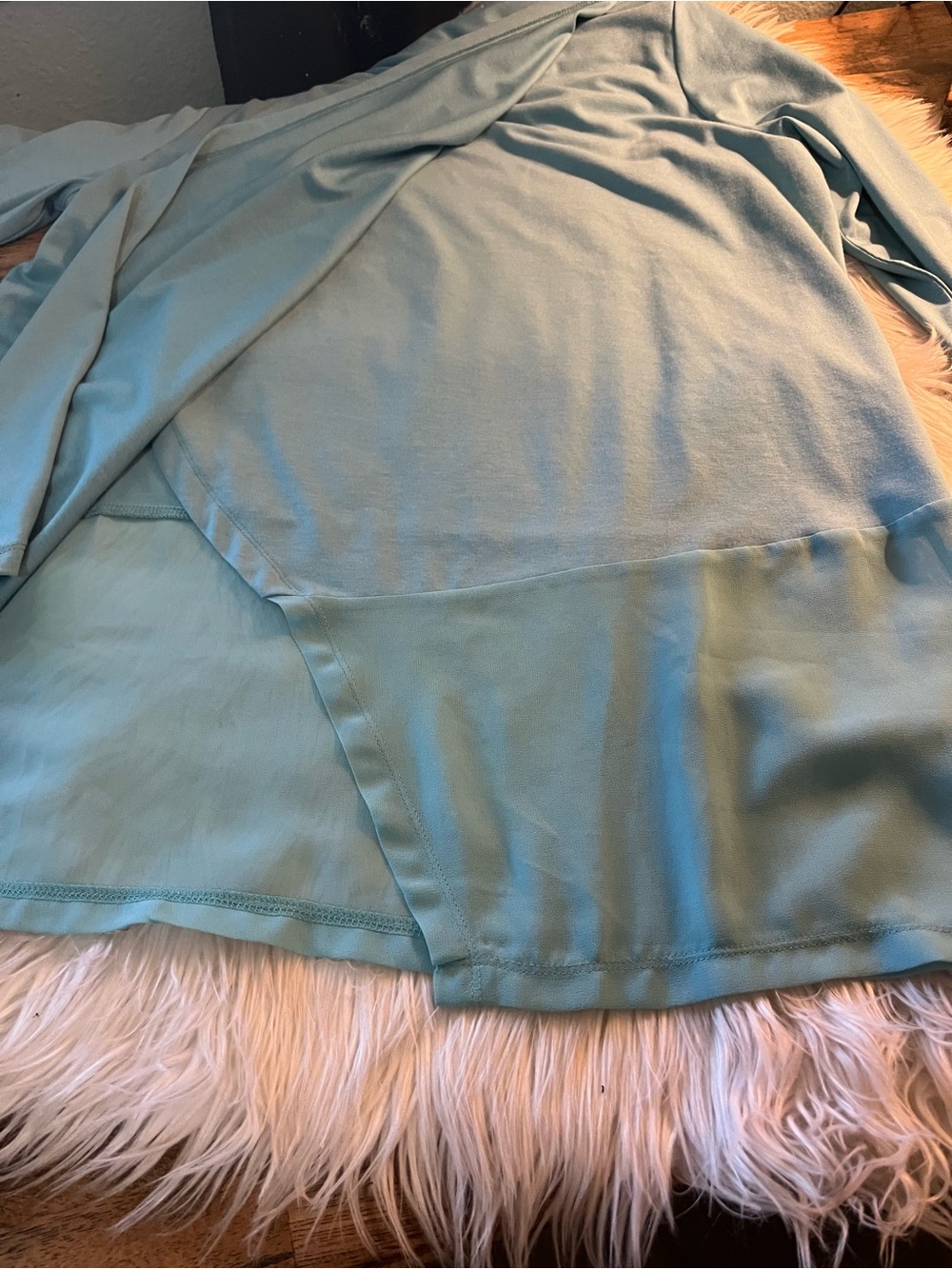 Soft Surroundings Seafoam Long Sleeve Scoop Neck Top - Picture 9 of 13